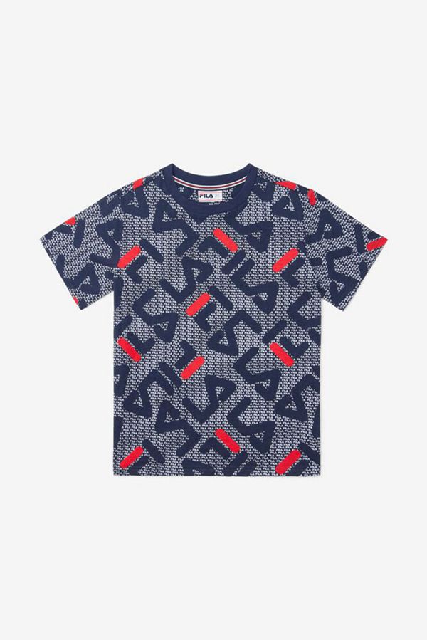 Fila Tričká Detske Námornícka Modrá - Patterned Vypredaj - Slovakia 03758-QYUV